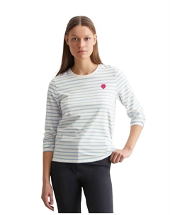 Женская футболка в полоску с длинными рукавами, голубой Marc o'polo