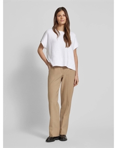 Вязаный свитер с манжетами в рубчик, модель «Кадира», белый Joop