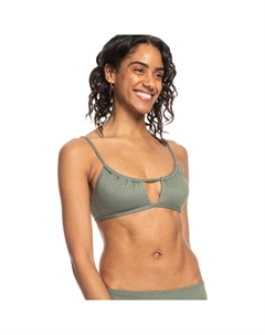 Shiny Wave женский топ бикини, зеленый Roxy