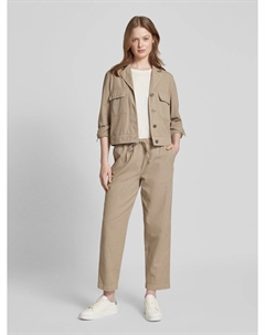 Зауженные книзу брюки-джоггеры из воздушной смеси хлопка и льна, бежевый Marc o'polo