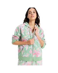 Hibiscus Island Женская толстовка, зеленый Roxy