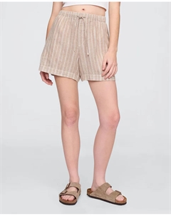 Женские полосатые шорты-бермуды, цвет Marrón claro Gap