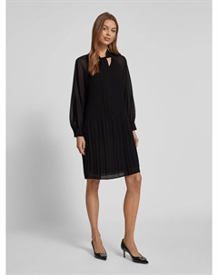 Платье длиной до колена с бантом, черный Comma,