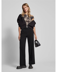 Широкие брюки с задними карманами, модель «Эмили», черный Weekday