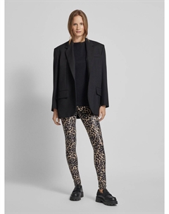 Брюки из смесовой вискозы с имитацией кожи, модель «Belle» Object