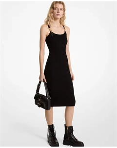 Фактурное облегающее платье, чёрный Michael michael kors