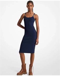 Фактурное облегающее платье, тёмно-синий Michael michael kors