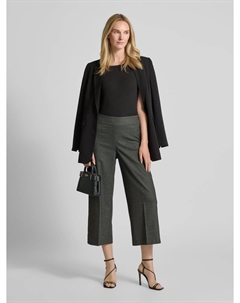 Брюки прямого кроя укороченного покроя, модель «Миша», черный Opus