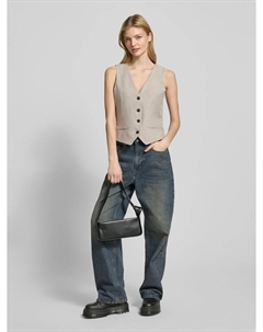 Жилет прямого кроя из меланжа, модель «LINDA» Only