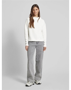 Свитшот с воротником-стойкой модель «Gynami», кремовый Opus