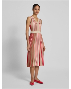 Трикотажное платье с V-образным вырезом, песочный Zero