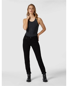 Джинсы Slim fit с карманом на молнии, черный Mac