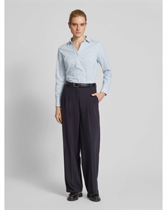 Блузка прямого кроя с воротником-лацкан, синий More&more