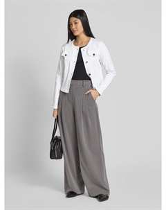 Джинсовая куртка с прорезными карманами, белый Comma,