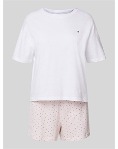 Пижама с вышитым логотипом, светло-розовый Tommy hilfiger