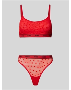 Комплект нижнего белья с эластичной резинкой на поясе, красный Hugo