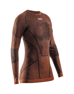 Женская лыжная футболка SYMBIO MERINO, коричневый X-bionic