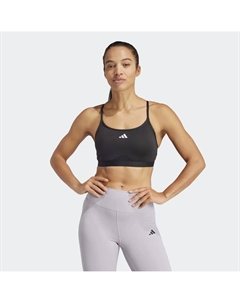 Aeroreact Training спортивный бюстгальтер 3 полоски, чёрный Adidas