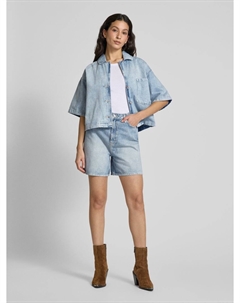 Джинсовые шорты свободного кроя с этикетками-швами, модель «Gelita», светло-голубой Hugo