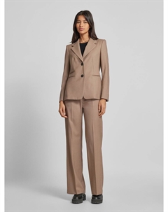 Пиджак прямого кроя из мерсеризованного хлопка с воротником-лацканом, светло-коричневый Windsor