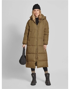 Стеганое пальто свободного покроя со съемным капюшоном модель «KLEA», оливковый Vero moda