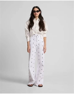 Женские джинсовые брюки вышитые ikat белый Silbon