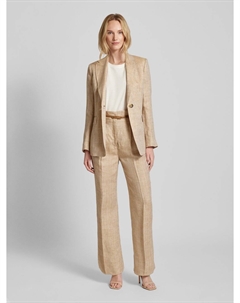 Льняные брюки с поясом модель 'TREVISO', бежевый Max mara studio