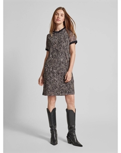 Платье-футболка длиной до колена с круглым вырезом, модель «Тиндра», песочный Joop