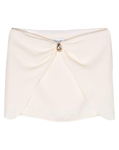 Креповая юбка мини с заниженной талией, серый Blumarine