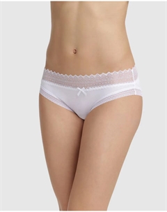 Упаковка из 2 хлопковых трусов Fashion с широким кружевным поясом, многоцветный Dim