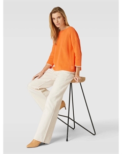 Вязаный свитер с вырезом-лодочкой, оранжевый Comma casual identity