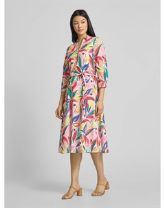 Платье миди с завязывающимся поясом, красный More&more