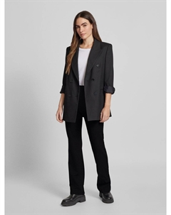 Расклешенные брюки с эластичным поясом, черный Mac