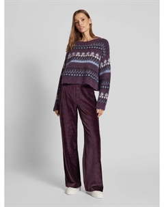 Расклешенные брюки с эластичным поясом, фиолетовый Qs