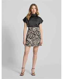 Мини-юбка с фактурным рисунком, модель 'LIGNANO', черный Weekend max mara