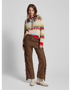 Шерстяной свитер с узором по всей поверхности, модель «HIGHER», светло-голубой Weekend max mara