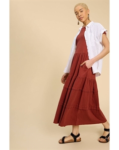 Платье миди Vera из джерси, красный White stuff