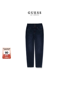 Джинсы узкие женские с завышенной талией, черный Guess