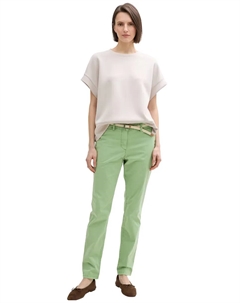 Женские джинсы с однотонным поясом, светло-зеленый Tom tailor