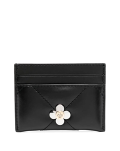 Стеганый картхолдер Kira, черный Tory burch