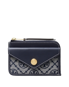 Визитница с монограммой T, синий Tory burch