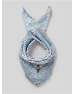 Шарф с узорчатой ​​вышивкой и бахромой, синий Polo ralph lauren