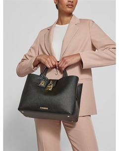 Сумочка с аппликацией на этикетку модель 'BKESS', черный Steve madden