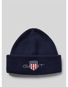 Шапка с пришитой этикеткой, темно-синий Gant