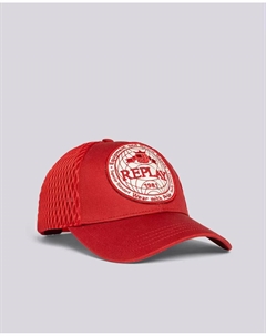 Кепка унисекс с нашивкой спереди, красный Replay