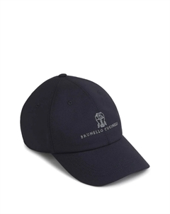 Бейсболка с логотипом, синий Brunello cucinelli