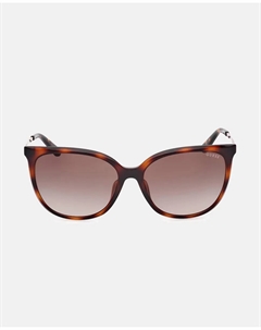 Женские квадратные солнцезащитные очки с черными поляризационными линзами, коричневый Guess