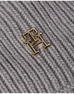 Женская шапочка с помпоном от, светло-серый Tommy hilfiger