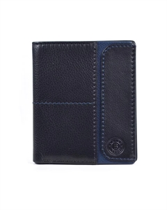 Мужская черная кожаная визитница с синими деталями, многоцветный Miguel bellido