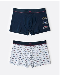 Набор из двух мужских трикотажных боксеров различных цветов, многоцветный Admas